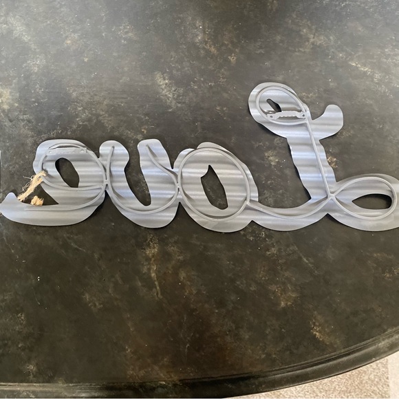 NEW Galvanized Metal Love Wall Decor Sign - Picture 6 of 7